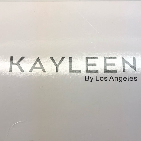 KAYLEEN By Los Angeles Women's size 10 taupe/beige with gold plates 5” Wedges - Picture 13 of 16